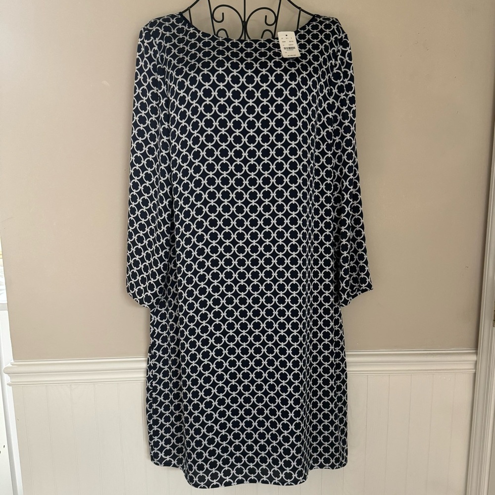 NWT Navy and White Brooks Brothers Dress (size 12)